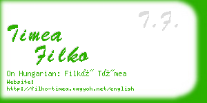 timea filko business card